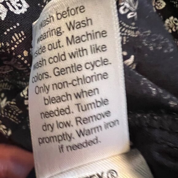 Croft & Barrow Womens Black & White Smocked Midi Dress With 3/4 Sleeves & Pocket - Picture 14 of 15